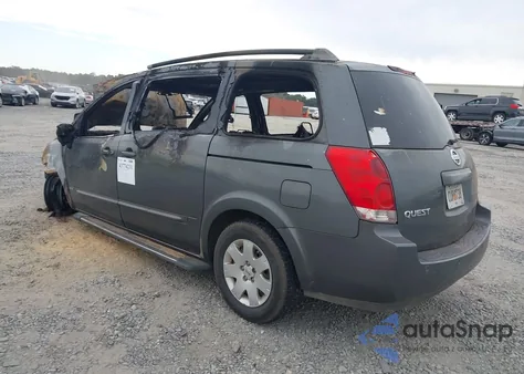 2006 Nissan Quest 3.5 S z USA, uszkodzony, nr VIN 5N1BV28UX6N104287